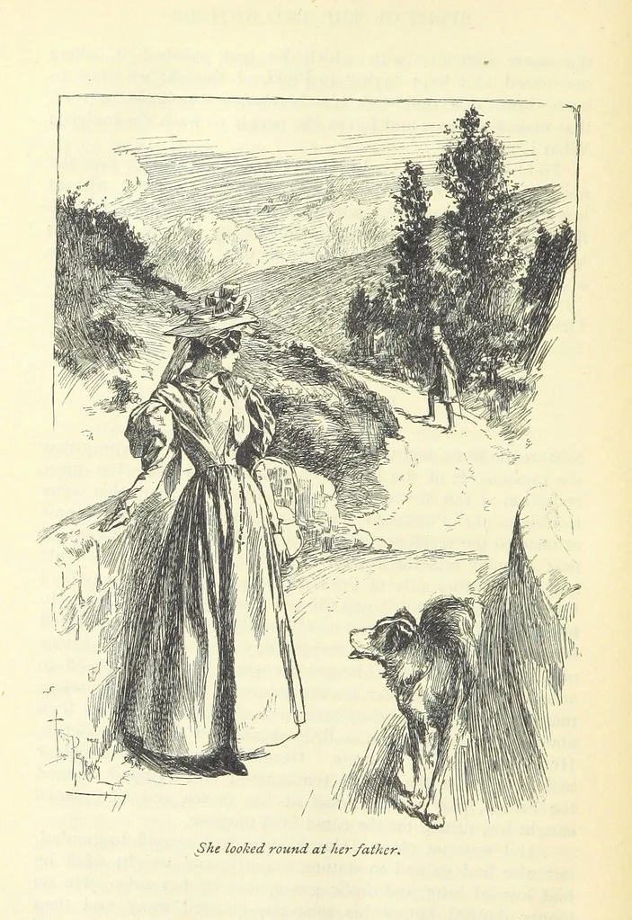 An illustration from Sybil ... Illustrated by F. Pegram. With an introduction by H. D. Traill, 1895, leaf 458