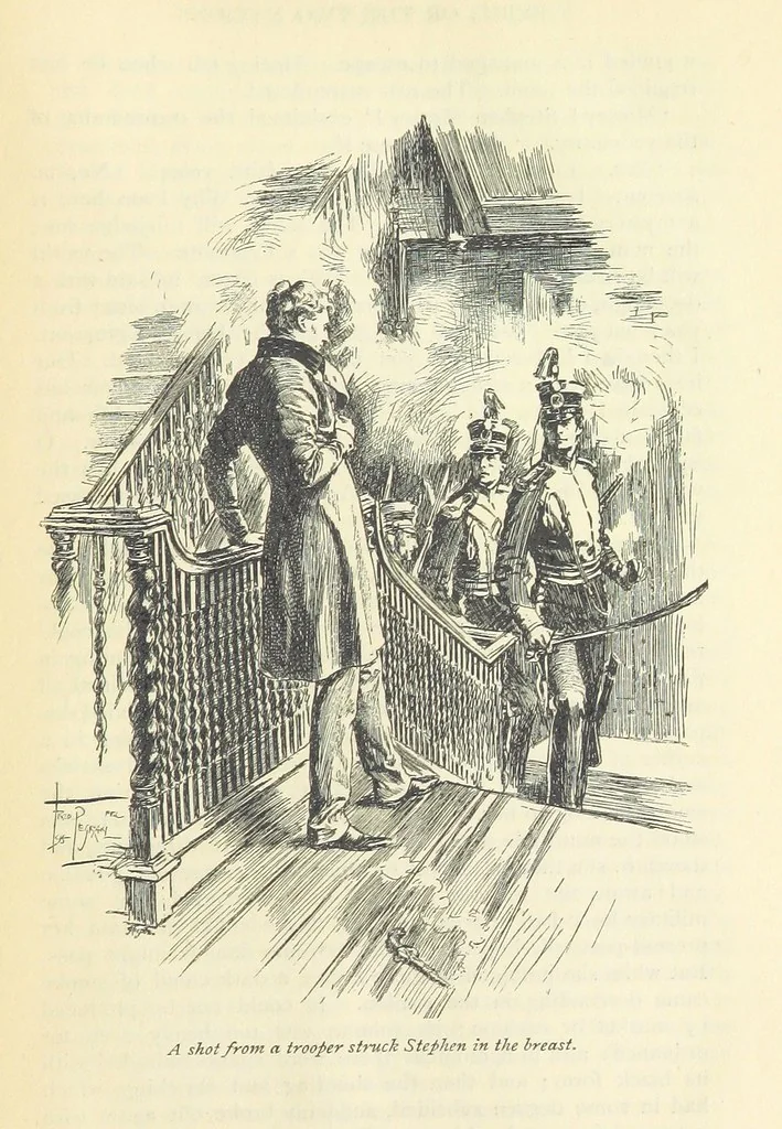 An illustration from Sybil ... Illustrated by F. Pegram. With an introduction by H. D. Traill, 1895, leaf 475