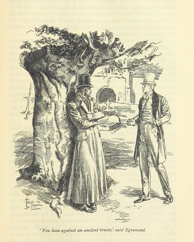 An illustration from Sybil ... Illustrated by F. Pegram. With an introduction by H. D. Traill, 1895, leaf 97