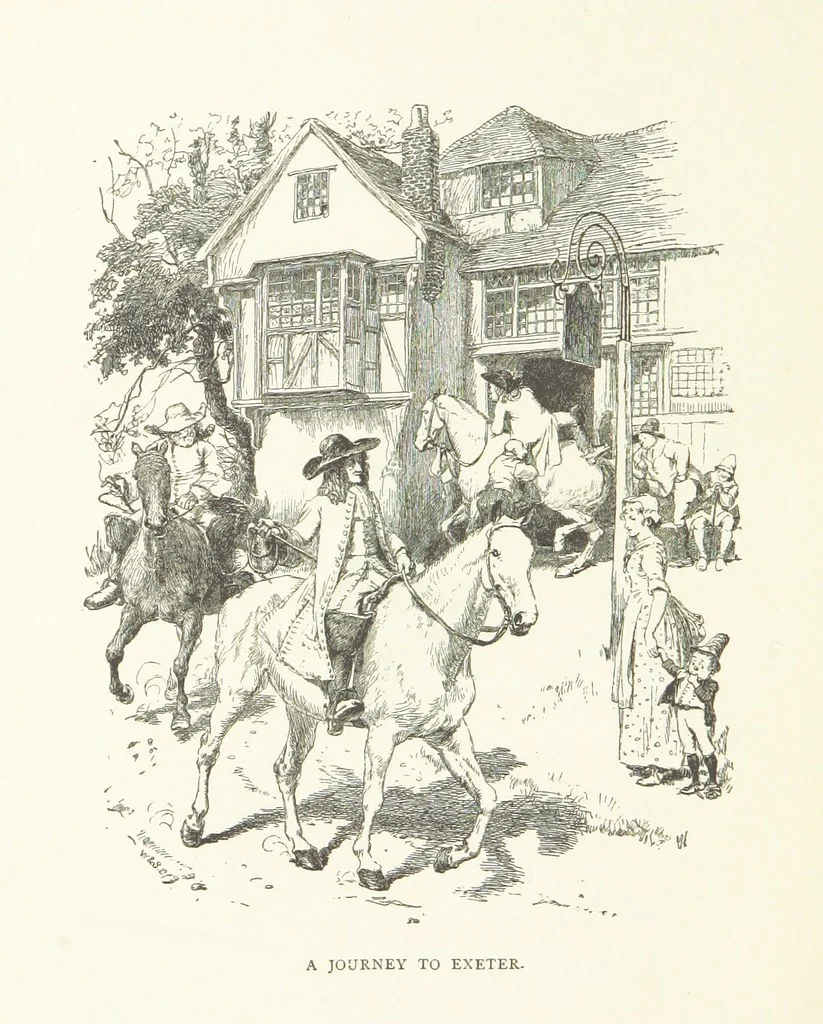 An illustration from Coridon's Song and other verses from various sources. With illustrations by Hugh Thomson ... With an introduction by Austin Dobson. L.P, 1894, leaf 118