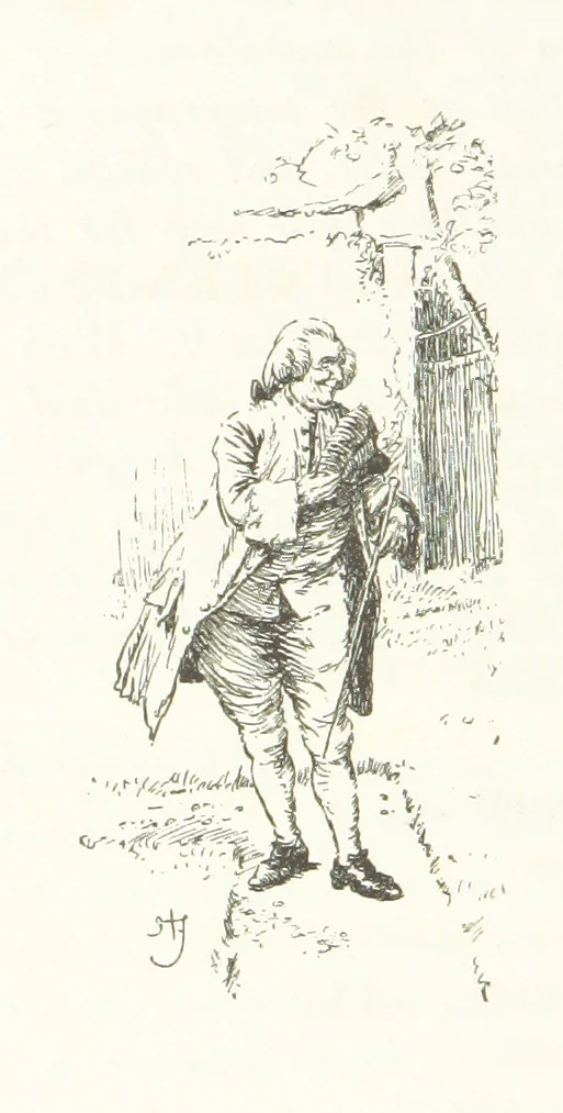 An illustration from Coridon's Song and other verses from various sources. With illustrations by Hugh Thomson ... With an introduction by Austin Dobson. L.P, 1894, leaf 138