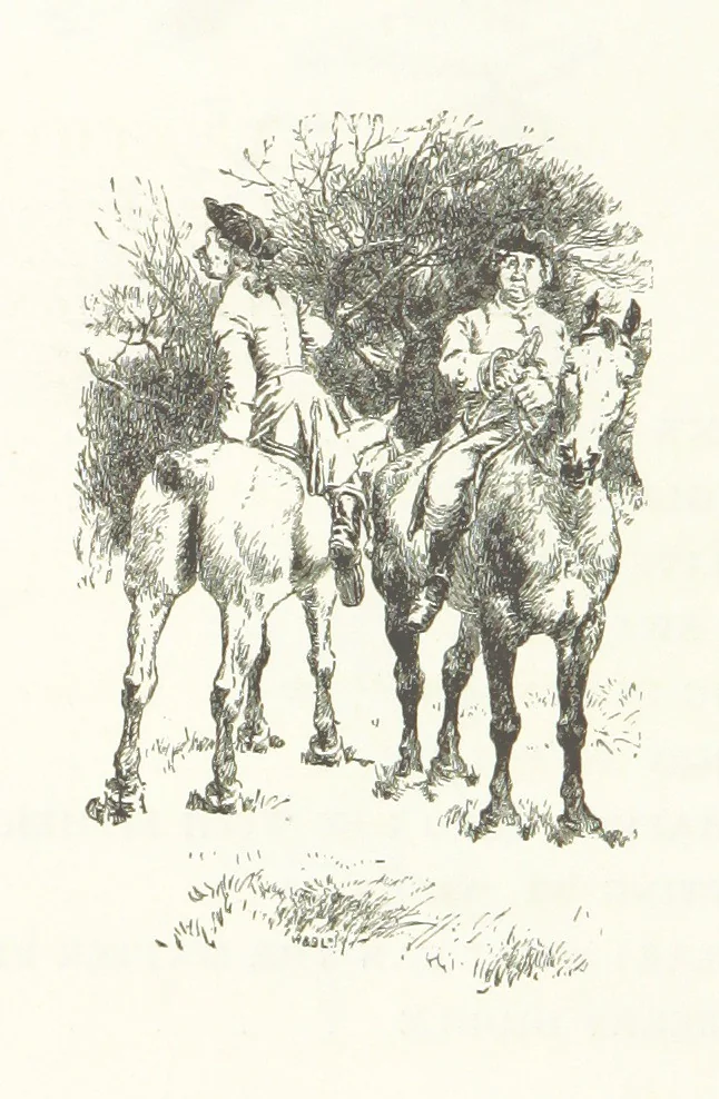 An illustration from Coridon's Song and other verses from various sources. With illustrations by Hugh Thomson ... With an introduction by Austin Dobson. L.P, 1894, leaf 140