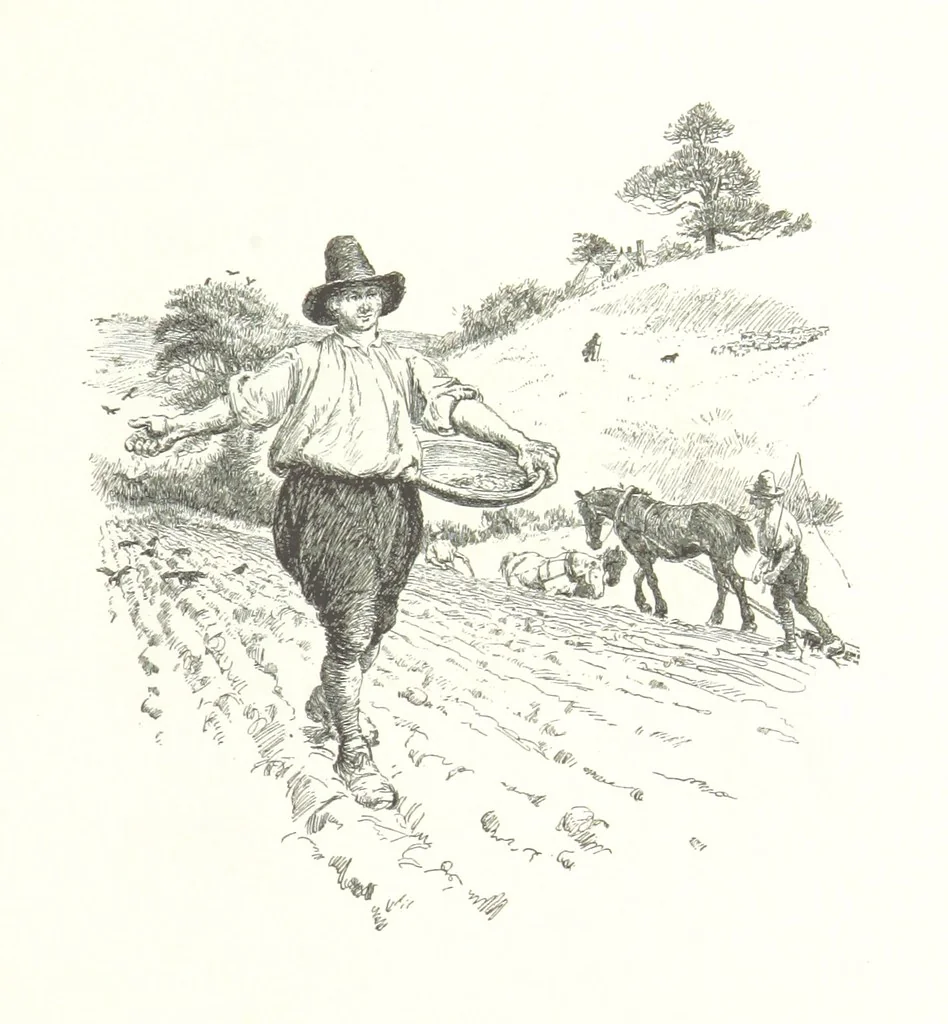 An illustration from Coridon's Song and other verses from various sources. With illustrations by Hugh Thomson ... With an introduction by Austin Dobson. L.P, 1894, leaf 149