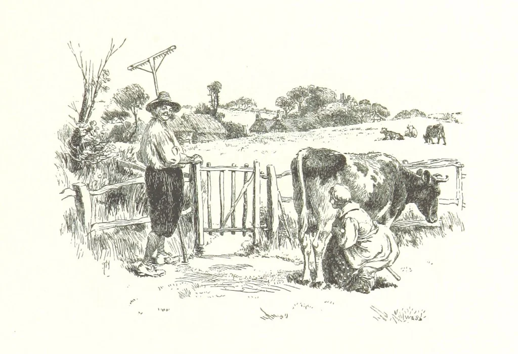 An illustration from Coridon's Song and other verses from various sources. With illustrations by Hugh Thomson ... With an introduction by Austin Dobson. L.P, 1894, leaf 161