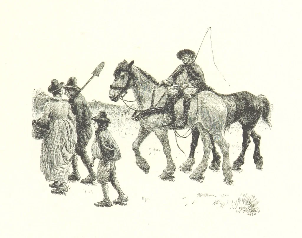 An illustration from Coridon's Song and other verses from various sources. With illustrations by Hugh Thomson ... With an introduction by Austin Dobson. L.P, 1894, leaf 163