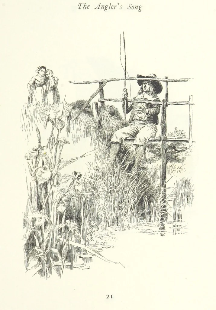 An illustration from Coridon's Song and other verses from various sources. With illustrations by Hugh Thomson ... With an introduction by Austin Dobson. L.P, 1894, leaf 167