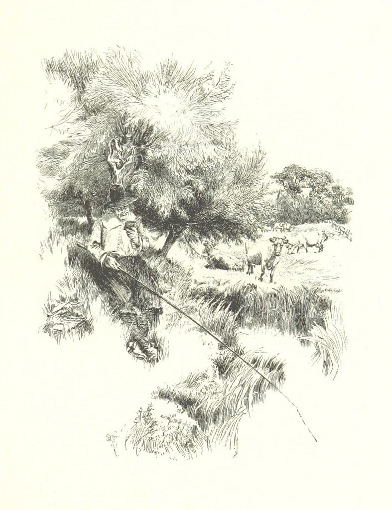 An illustration from Coridon's Song and other verses from various sources. With illustrations by Hugh Thomson ... With an introduction by Austin Dobson. L.P, 1894, leaf 175