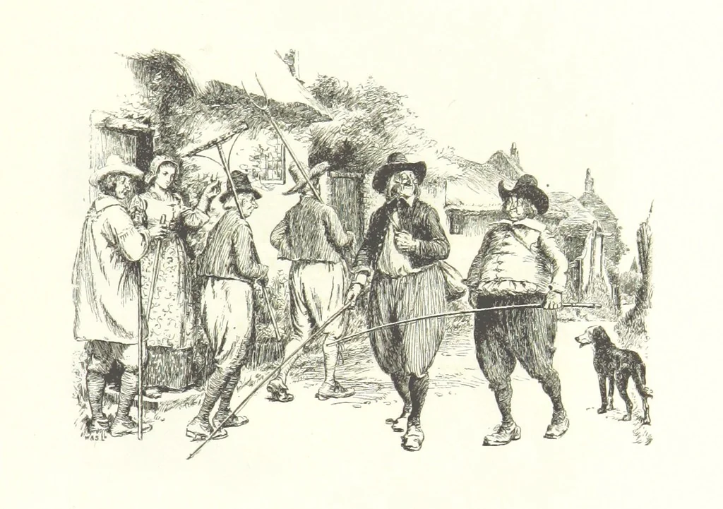 An illustration from Coridon's Song and other verses from various sources. With illustrations by Hugh Thomson ... With an introduction by Austin Dobson. L.P, 1894, leaf 177