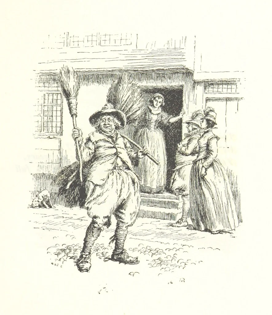 An illustration from Coridon's Song and other verses from various sources. With illustrations by Hugh Thomson ... With an introduction by Austin Dobson. L.P, 1894, leaf 191