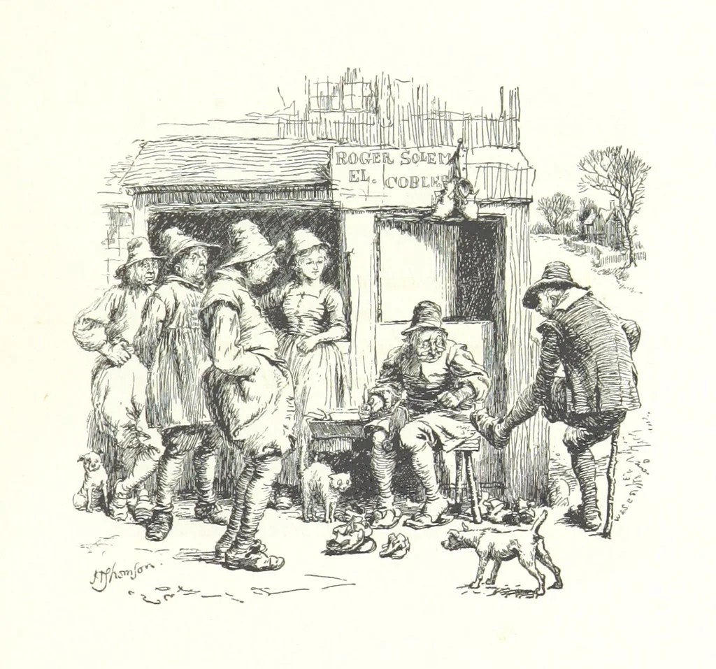 An illustration from Coridon's Song and other verses from various sources. With illustrations by Hugh Thomson ... With an introduction by Austin Dobson. L.P, 1894, leaf 195