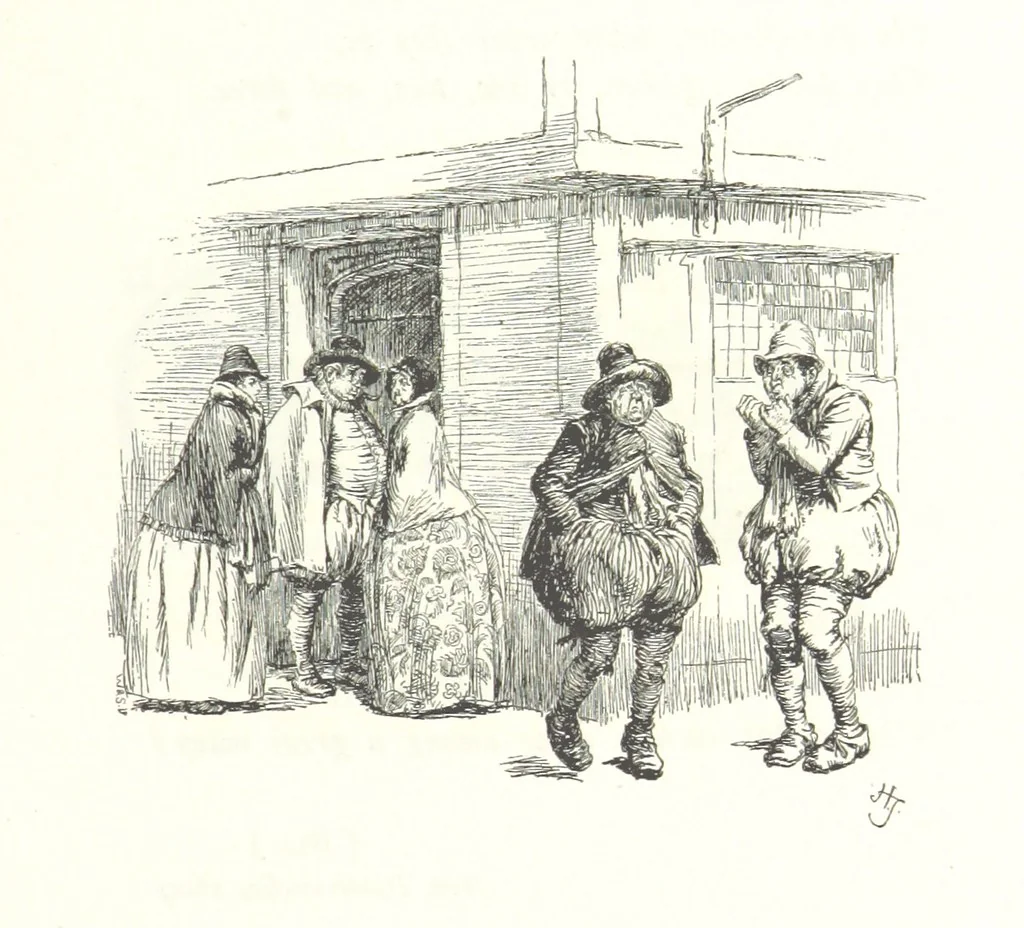 An illustration from Coridon's Song and other verses from various sources. With illustrations by Hugh Thomson ... With an introduction by Austin Dobson. L.P, 1894, leaf 197