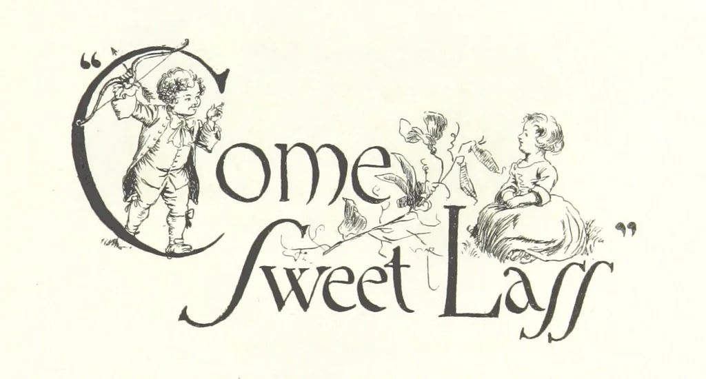 An illustration from Coridon's Song and other verses from various sources. With illustrations by Hugh Thomson ... With an introduction by Austin Dobson. L.P, 1894, leaf 199