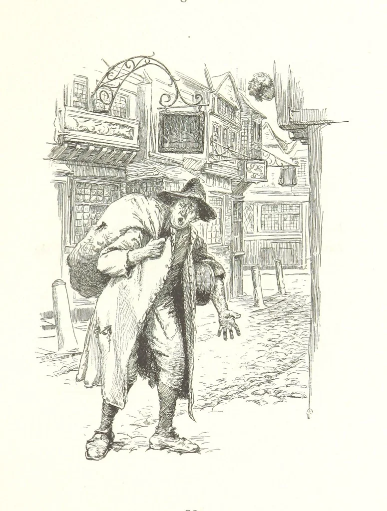 An illustration from Coridon's Song and other verses from various sources. With illustrations by Hugh Thomson ... With an introduction by Austin Dobson. L.P, 1894, leaf 219