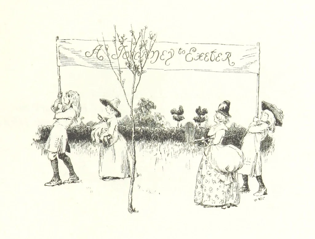 An illustration from Coridon's Song and other verses from various sources. With illustrations by Hugh Thomson ... With an introduction by Austin Dobson. L.P, 1894, leaf 227