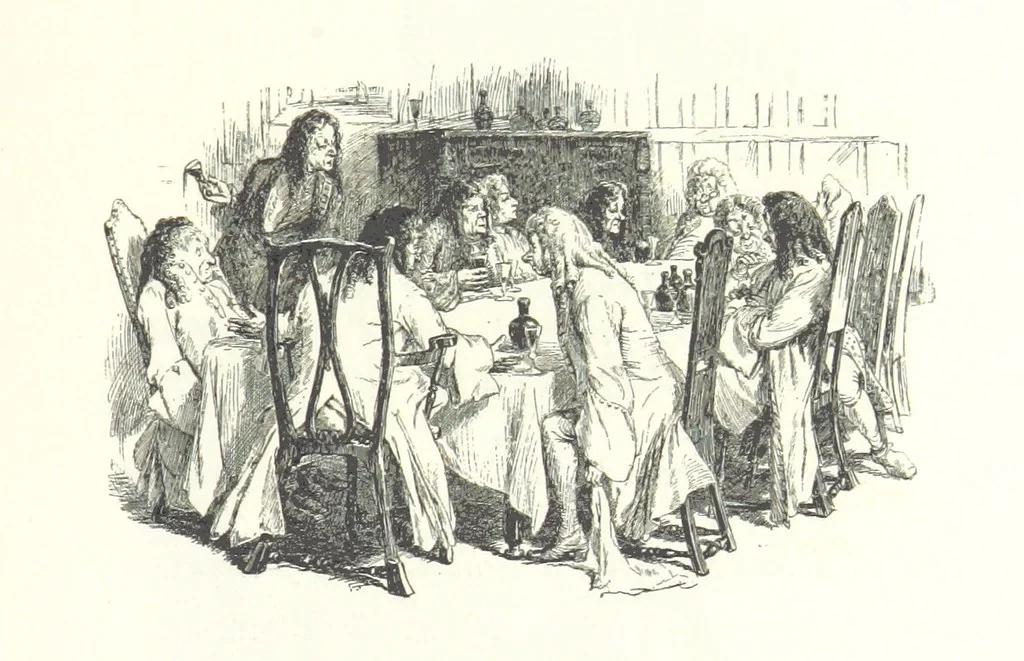 An illustration from Coridon's Song and other verses from various sources. With illustrations by Hugh Thomson ... With an introduction by Austin Dobson. L.P, 1894, leaf 237