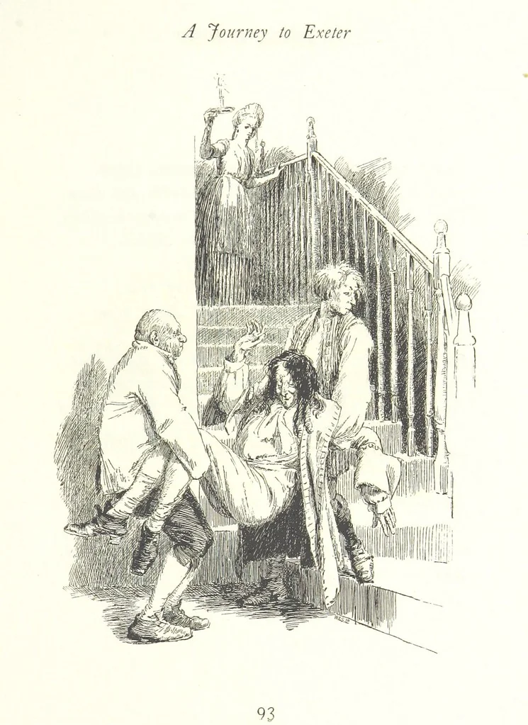 An illustration from Coridon's Song and other verses from various sources. With illustrations by Hugh Thomson ... With an introduction by Austin Dobson. L.P, 1894, leaf 239