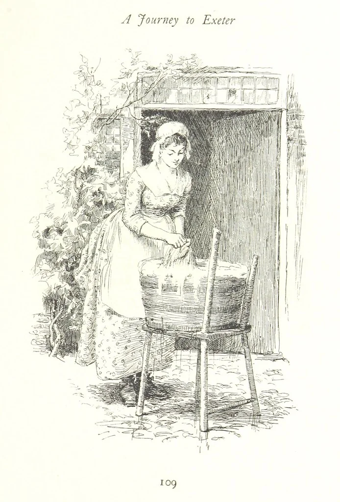 An illustration from Coridon's Song and other verses from various sources. With illustrations by Hugh Thomson ... With an introduction by Austin Dobson. L.P, 1894, leaf 255