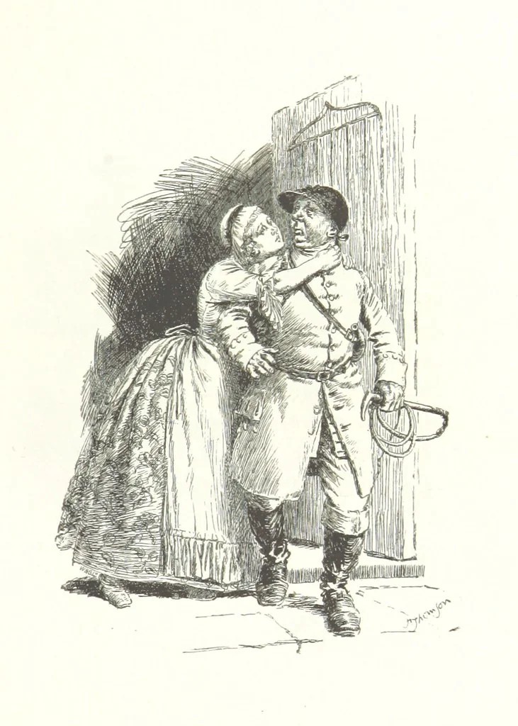 An illustration from Coridon's Song and other verses from various sources. With illustrations by Hugh Thomson ... With an introduction by Austin Dobson. L.P, 1894, leaf 273