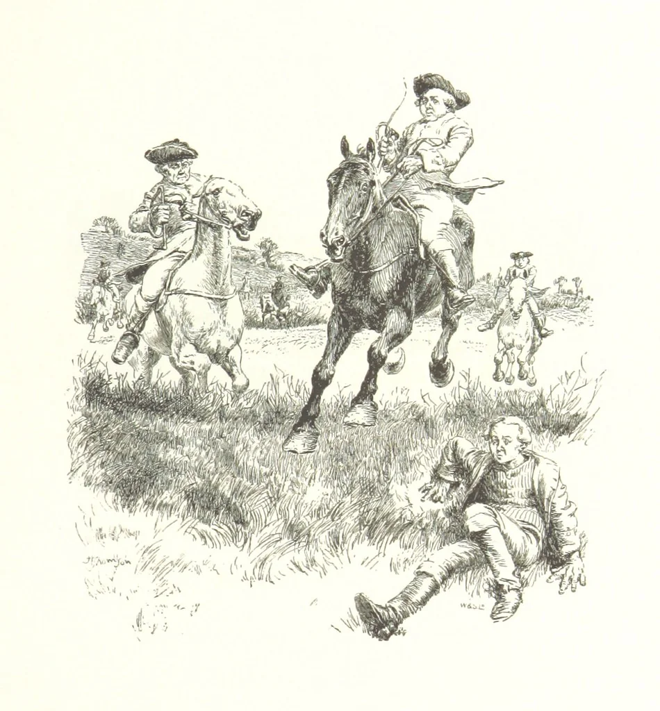 An illustration from Coridon's Song and other verses from various sources. With illustrations by Hugh Thomson ... With an introduction by Austin Dobson. L.P, 1894, leaf 275
