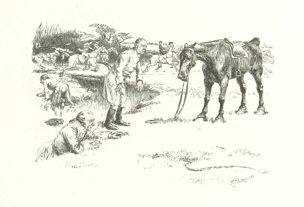 An illustration from Coridon's Song and other verses from various sources. With illustrations by Hugh Thomson ... With an introduction by Austin Dobson. L.P, 1894, leaf 277