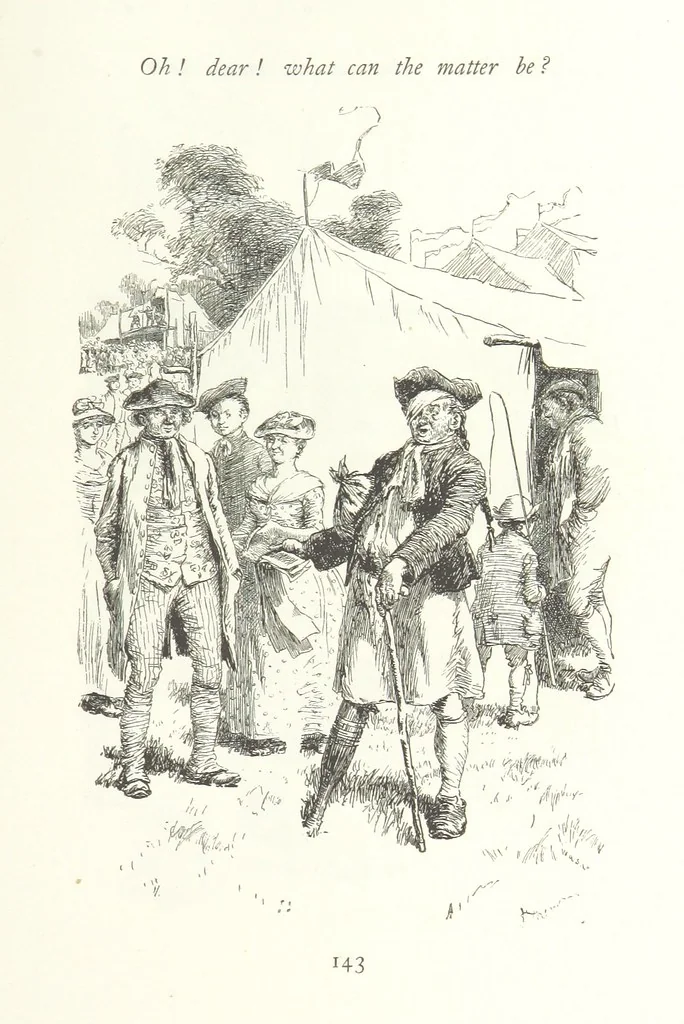 An illustration from Coridon's Song and other verses from various sources. With illustrations by Hugh Thomson ... With an introduction by Austin Dobson. L.P, 1894, leaf 285