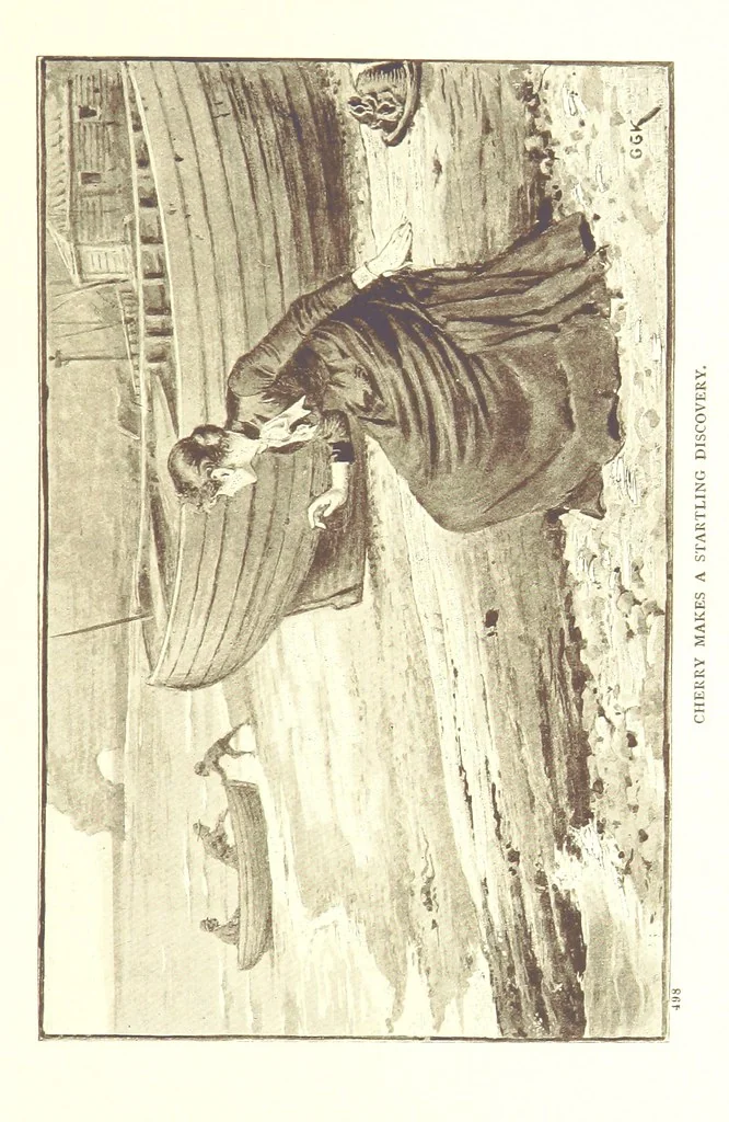 An illustration from Under False Colours ... New edition, 1894, leaf 227