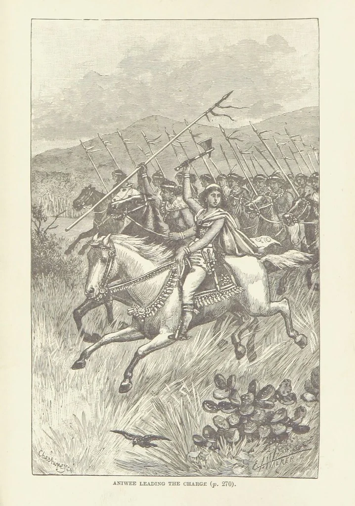 An illustration from Aniwee; or, the Warrior Queen. A tale, etc, 1890, leaf 8