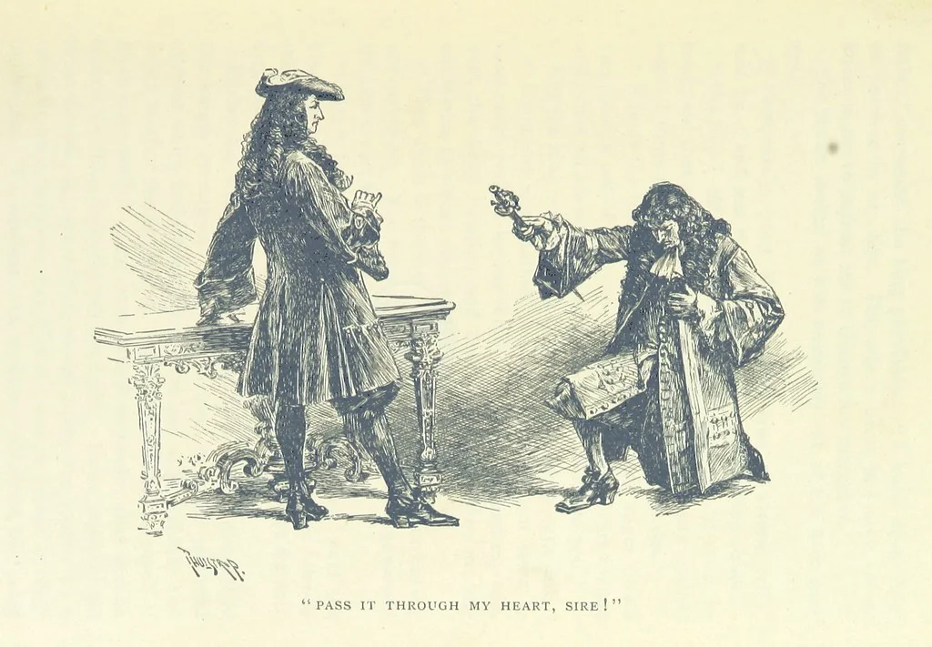 An illustration from The Refugees ... New edition, 1895, leaf 149