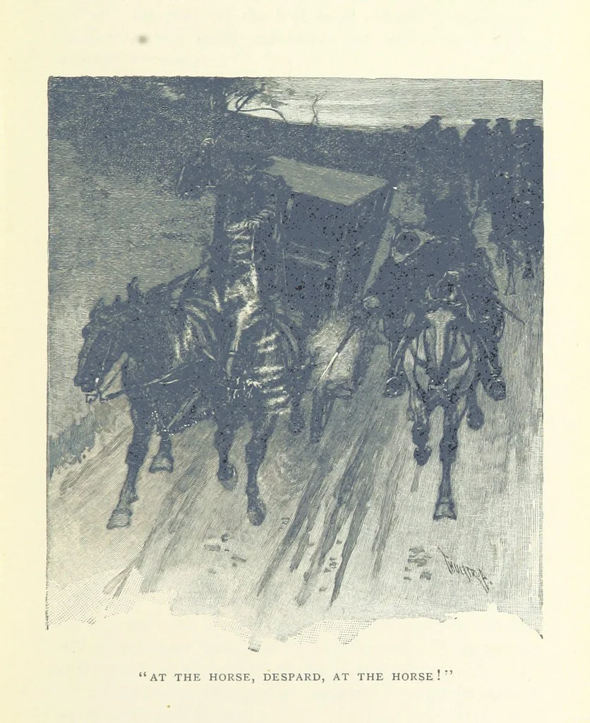 An illustration from The Refugees ... New edition, 1895, leaf 181