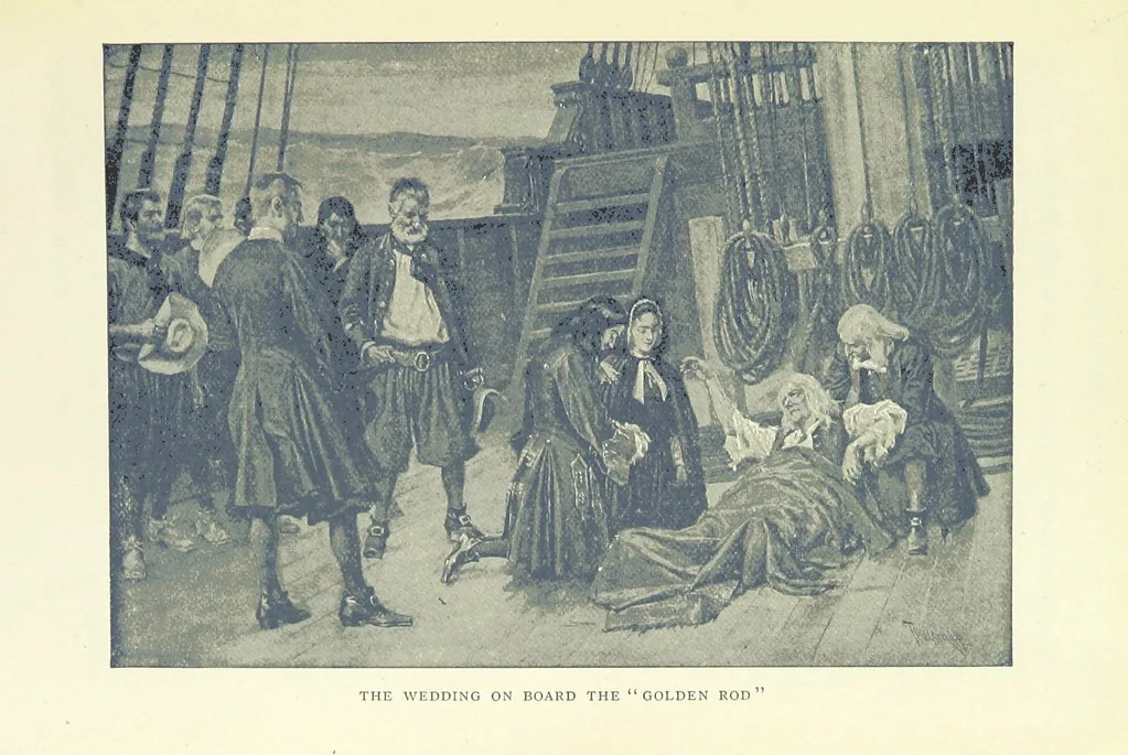 An illustration from The Refugees ... New edition, 1895, leaf 277