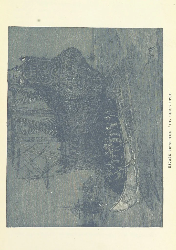 An illustration from The Refugees ... New edition, 1895, leaf 311