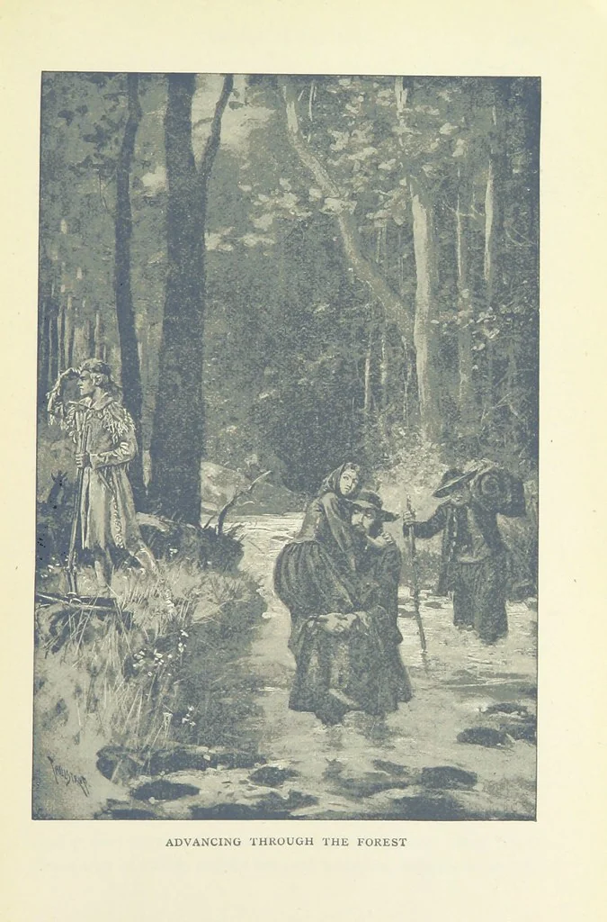 An illustration from The Refugees ... New edition, 1895, leaf 327