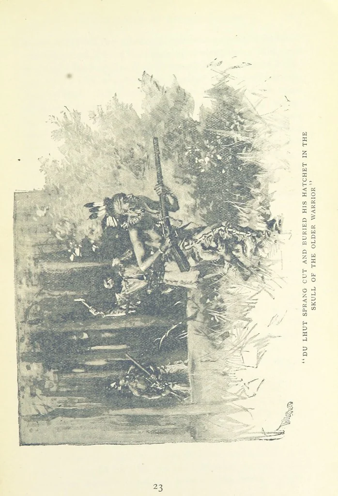 An illustration from The Refugees ... New edition, 1895, leaf 365