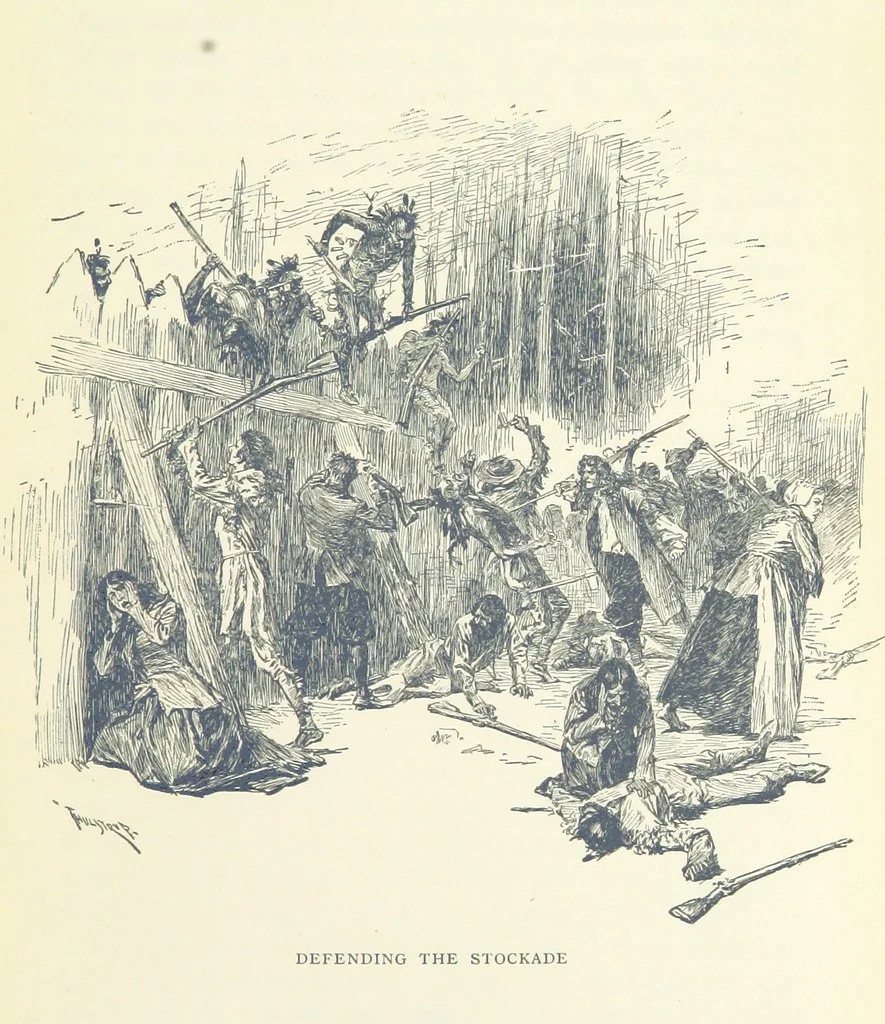 An illustration from The Refugees ... New edition, 1895, leaf 393