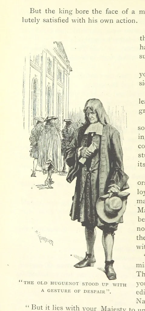An illustration from The Refugees ... New edition, 1895, leaf 56