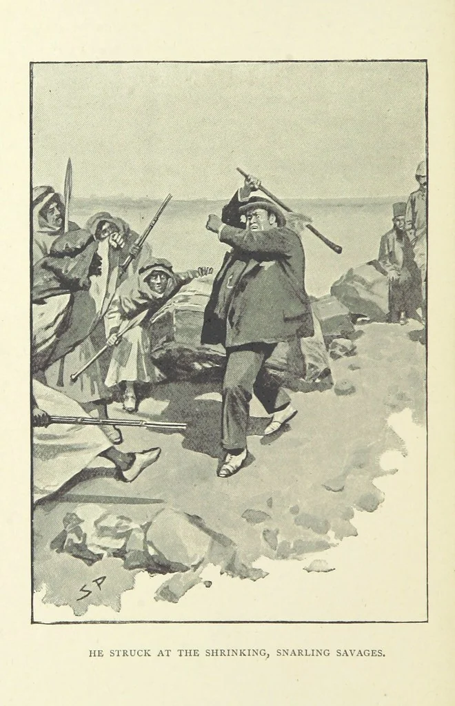 An illustration from The Tragedy of the Korosko, etc. [A tale, 1898, leaf 110