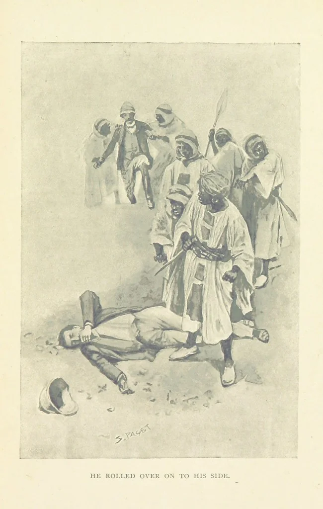 An illustration from The Tragedy of the Korosko, etc. [A tale, 1898, leaf 157