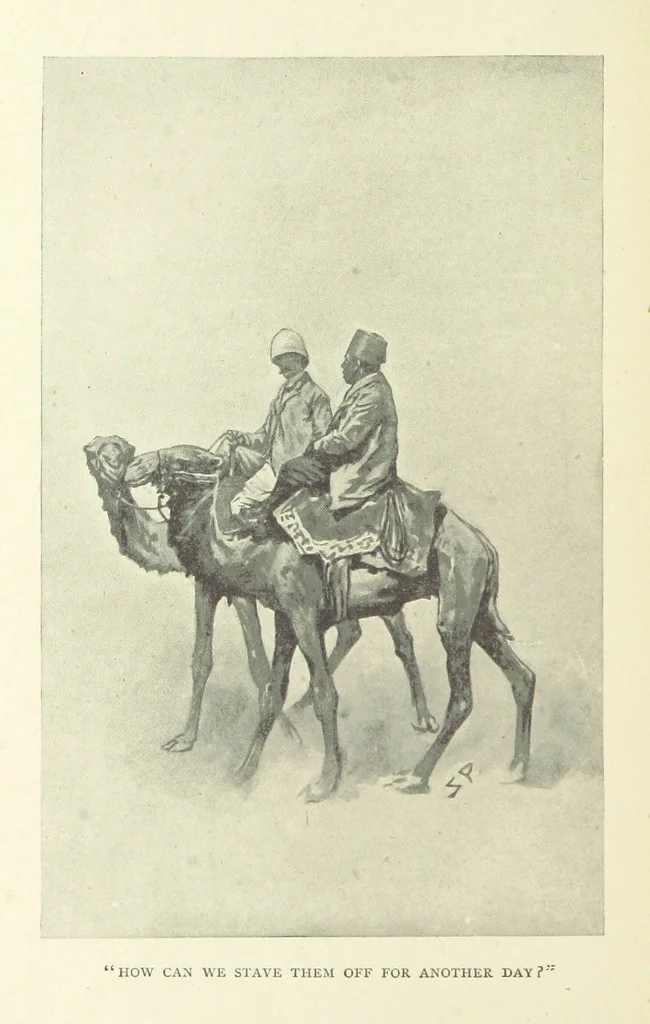 An illustration from The Tragedy of the Korosko, etc. [A tale, 1898, leaf 222