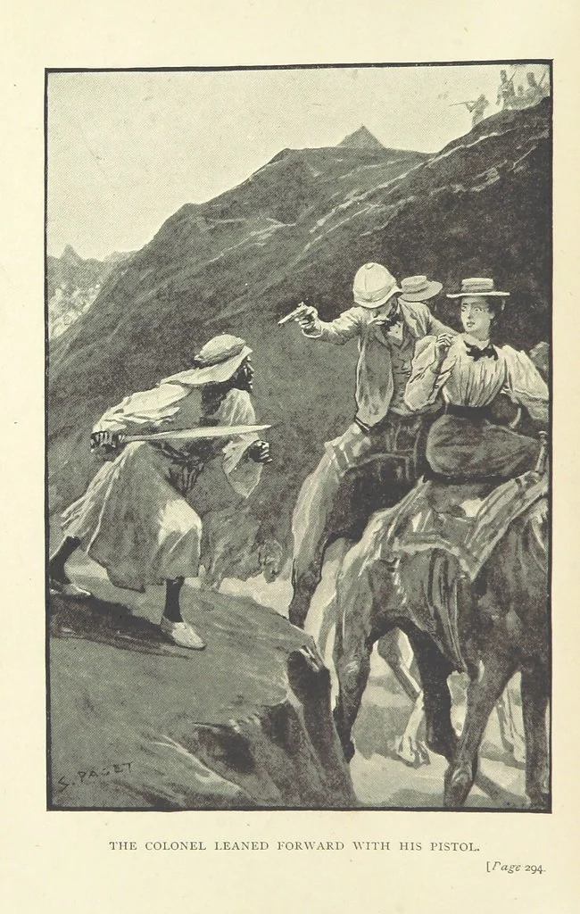 An illustration from The Tragedy of the Korosko, etc. [A tale, 1898, leaf 8