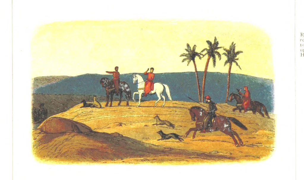 An illustration from A Chronicle of England B.C. 55-A.D. 1485, written and illustrated by J. E. D. The designs engraved and printed in colours by E. Evans. F.P, 1864, leaf 213