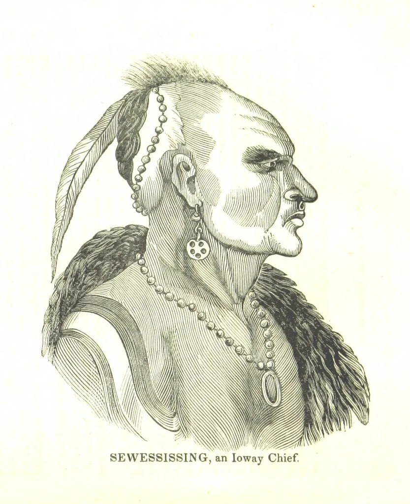 An illustration from Biography and History of the Indians of North America ... also a history of their wars ... Likewise exhibiting an analysis of the ... authors, who have written upon ... the first peopling of America. Third edition, with ... additions ... corrections and ... engravings, 1836, leaf 451