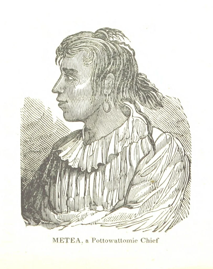 An illustration from Biography and History of the Indians of North America ... also a history of their wars ... Likewise exhibiting an analysis of the ... authors, who have written upon ... the first peopling of America. Third edition, with ... additions ... corrections and ... engravings, 1836, leaf 454