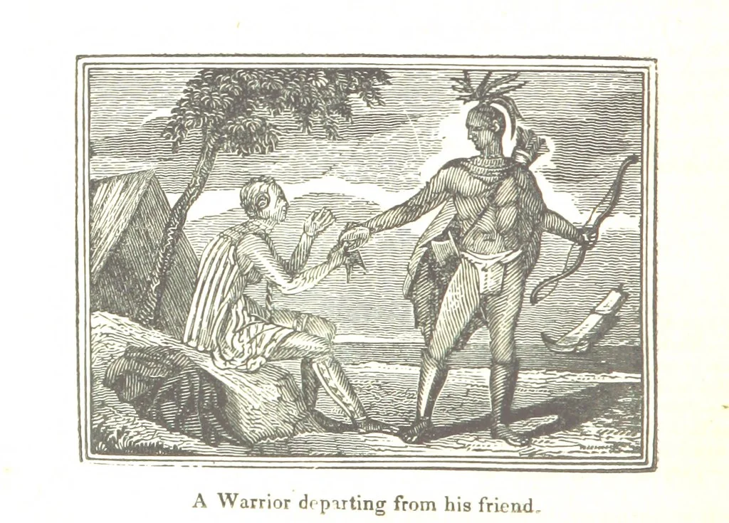 An illustration from Biography and History of the Indians of North America ... also a history of their wars ... Likewise exhibiting an analysis of the ... authors, who have written upon ... the first peopling of America. Third edition, with ... additions ... corrections and ... engravings, 1836, leaf 600