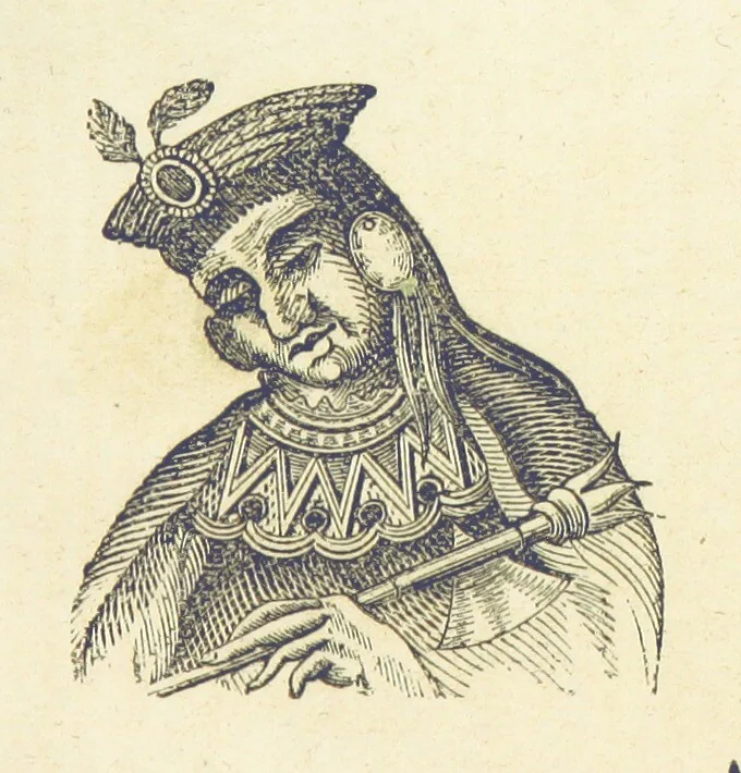 An illustration from Biography and History of the Indians of North America ... also a history of their wars ... Likewise exhibiting an analysis of the ... authors, who have written upon ... the first peopling of America. Third edition, with ... additions ... corrections and ... engravings, 1837, leaf 28