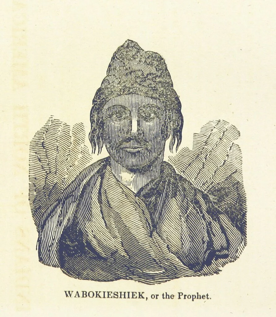 An illustration from Biography and History of the Indians of North America ... also a history of their wars ... Likewise exhibiting an analysis of the ... authors, who have written upon ... the first peopling of America. Third edition, with ... additions ... corrections and ... engravings, 1837, leaf 460