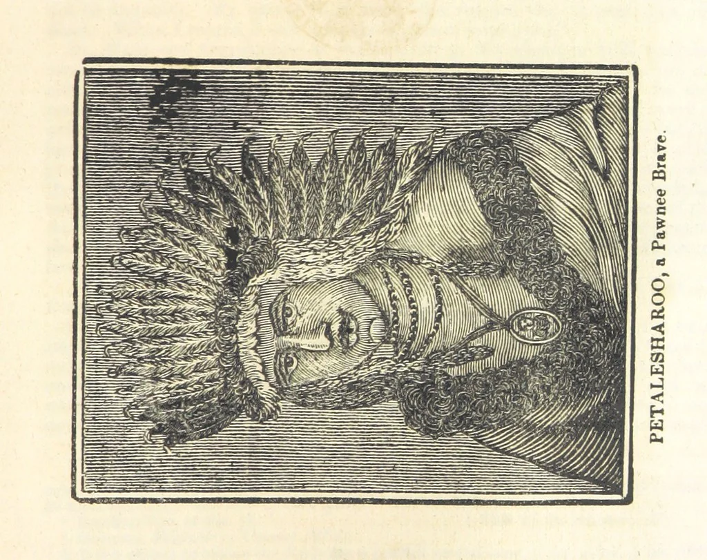 An illustration from Biography and History of the Indians of North America ... also a history of their wars ... Likewise exhibiting an analysis of the ... authors, who have written upon ... the first peopling of America. Third edition, with ... additions ... corrections and ... engravings, 1837, leaf 601