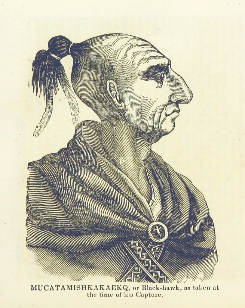 An illustration from Biography and History of the Indians of North America ... also a history of their wars ... Likewise exhibiting an analysis of the ... authors, who have written upon ... the first peopling of America. Third edition, with ... additions ... corrections and ... engravings, 1837, leaf 608