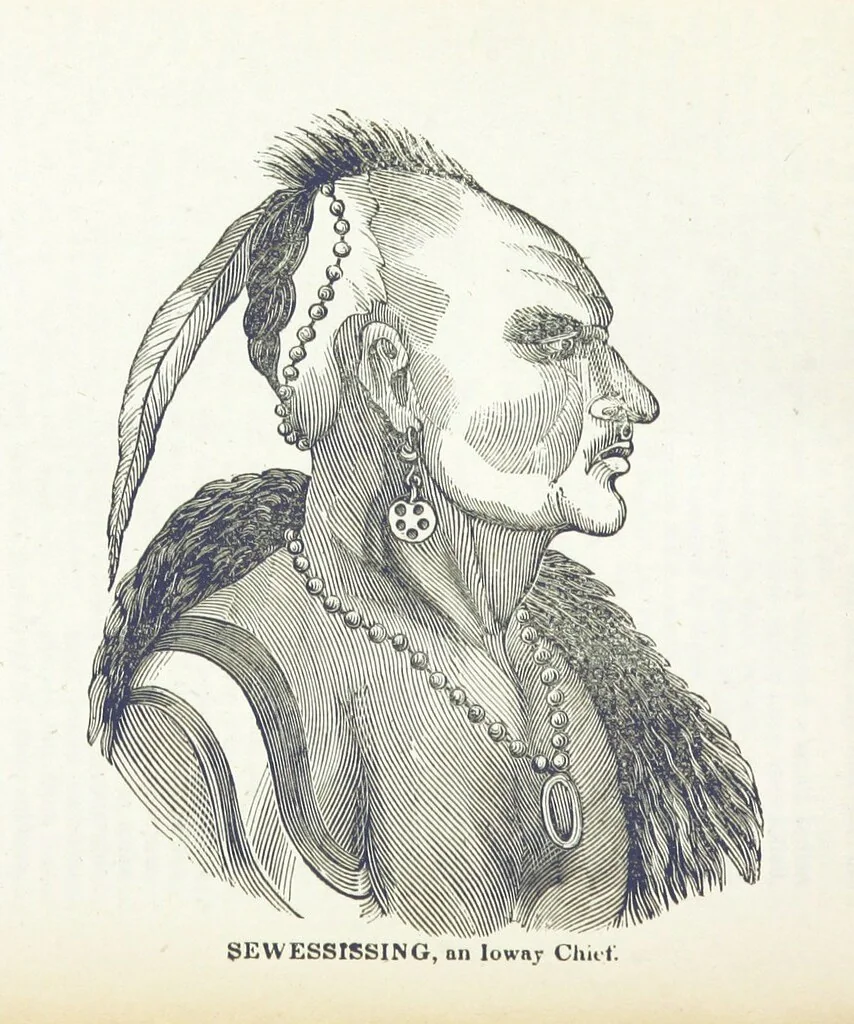 An illustration from Biography and History of the Indians of North America ... also a history of their wars ... Likewise exhibiting an analysis of the ... authors, who have written upon ... the first peopling of America. Third edition, with ... additions ... corrections and ... engravings, 1837, leaf 624