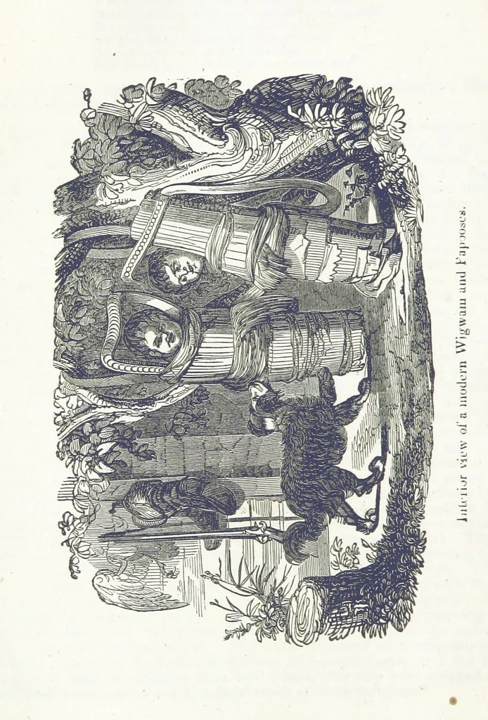 An illustration from Biography and History of the Indians of North America ... also a history of their wars ... Likewise exhibiting an analysis of the ... authors, who have written upon ... the first peopling of America. Third edition, with ... additions ... corrections and ... engravings, 1837, leaf 64
