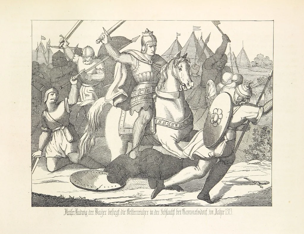 An illustration from Geschichte von Bayern und der zum Königreiche Bayern gehörigen Provinzen Rheinpfalz, Franken u. Schwaben in 120 Bildern mit erklärendem Texte, 1853, leaf 189